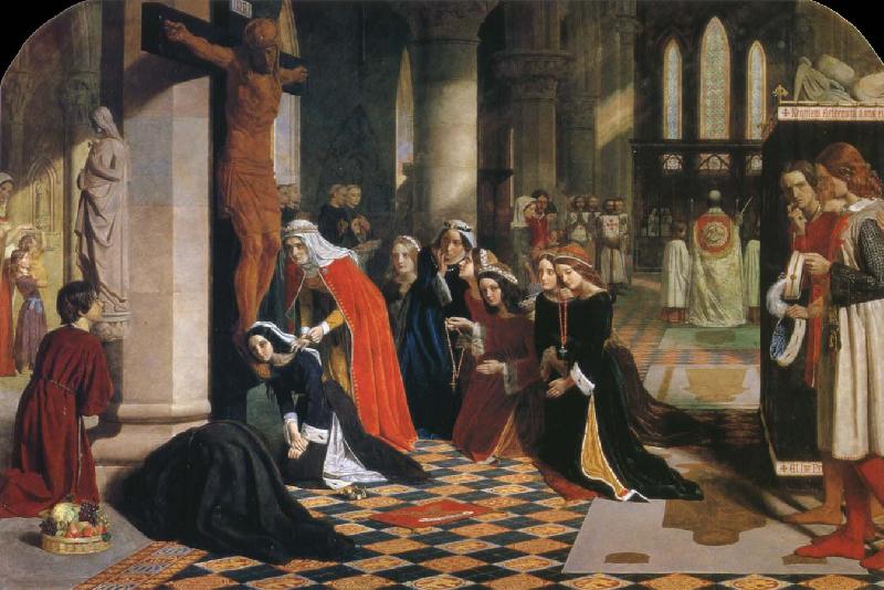 James Collinson The Renunciation of Queen Elizabeth of Hungary France oil painting art